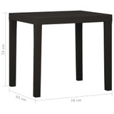 Vrtni stol antracit 79 x 65 x 72 cm plastični Vrtni stol antracit 79 x 65 x 72 cm plastični
