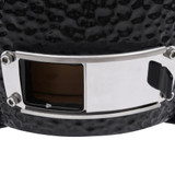 2-u-1 roštilj s pušnicom Kamado keramički 56 cm crni