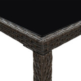 5-dijelni vrtni barski set od poliratana smeđi 5-dijelni vrtni barski set od poliratana smeđi