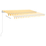 Samostojeća automatska tenda 350 x 250 cm žuto-bijela