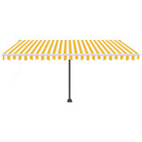 Samostojeća automatska tenda 450 x 300 cm žuto-bijela