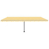 Samostojeća automatska tenda 600 x 350 cm žuto-bijela