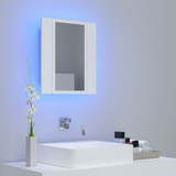 LED kupaonski ormarić s ogledalom bijeli 40 x 12 x 45 cm