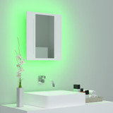 LED kupaonski ormarić s ogledalom bijeli 40 x 12 x 45 cm