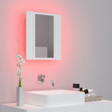 LED kupaonski ormarić s ogledalom bijeli 40 x 12 x 45 cm