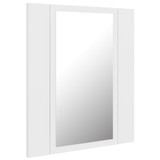 LED kupaonski ormarić s ogledalom bijeli 40 x 12 x 45 cm