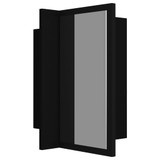 LED kupaonski ormarić s ogledalom crni 40 x 12 x 45 cm