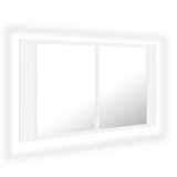 LED kupaonski ormarić s ogledalom bijeli 80 x 12 x 45 cm