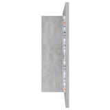 LED kupaonski ormarić s ogledalom siva boja betona 80x12x45 cm LED kupaonski ormarić s ogledalom siva boja betona 80x12x45 cm
