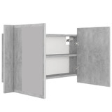 LED kupaonski ormarić s ogledalom siva boja betona 80x12x45 cm LED kupaonski ormarić s ogledalom siva boja betona 80x12x45 cm