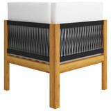 Vrtna klupa za 2 osobe od masivnog bagremovog drva s jastucima