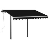 Automatska tenda na uvlačenje sa stupovima 3,5 x 2,5 m antracit