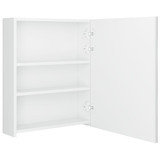 LED kupaonski ormarić s ogledalom sjajni bijeli 50 x 14 x 60 cm