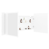 LED kupaonski ormarić s ogledalom bijeli 100 x 12 x 45 cm