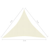 Jedro za zaštitu od sunca 160 g/m² krem 3 x 3 x 3 m HDPE