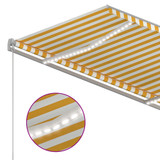 Tenda na ručno uvlačenje s LED svjetlima 3 x 2,5 m žuto-bijela