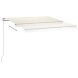 Tenda na ručno uvlačenje s LED svjetlima 3,5 x 2,5 m krem