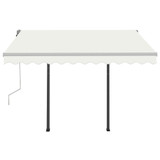 Tenda na ručno uvlačenje s LED svjetlima 3,5 x 2,5 m krem