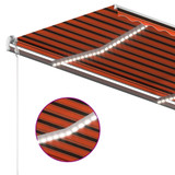 Tenda na ručno uvlačenje LED 3,5 x 2,5 m narančasto-smeđa