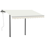 Automatska tenda na uvlačenje sa stupovima 3,5 x 2,5 m krem