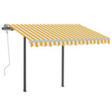 Automatska tenda na uvlačenje 3,5 x 2,5 m žuto-bijela
