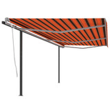 Automatska tenda na uvlačenje 6 x 3 m narančasto-smeđa