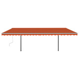 Automatska tenda na uvlačenje 6 x 3 m narančasto-smeđa