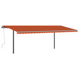 Automatska tenda na uvlačenje 6 x 3 m narančasto-smeđa