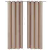 Zavjesa za Zamračivanje s Metalnim Prstenovima 2 kom 135x175 cm Krem