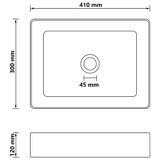 Luksuzni umivaonik mat crni 41 x 30 x 12 cm keramički