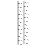 Zidni stalak za vino za 24 boce crni željezni