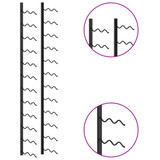 Zidni stalak za vino za 24 boce crni željezni