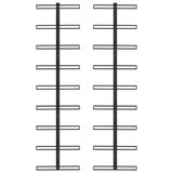 Zidni stalci za vino za 18 boca 2 kom crni željezni