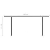 Tenda na ručno uvlačenje s LED svjetlima 6 x 3 m krem