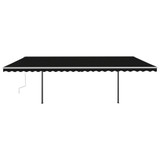 Tenda na ručno uvlačenje s LED svjetlima 6 x 3 m antracit