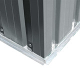 Vrtna kućica siva metalna Vrtna kućica siva metalna