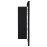 LED kupaonski ormarić s ogledalom crni 90 x 12 x 45 cm