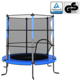 Trampolin sa sigurnosnom mrežom okrugli 140 x 160 cm plavi