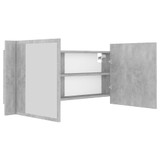 LED kupaonski ormarić s ogledalom siva boja betona 100x12x45 cm LED kupaonski ormarić s ogledalom siva boja betona 100x12x45 cm