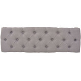 Klupa od tkanine i masivnog drva 110 x 38 x 48 cm tamnosiva