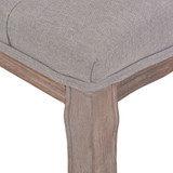Klupa od tkanine i masivnog drva 110 x 38 x 48 cm tamnosiva