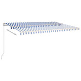 Samostojeća automatska tenda 500 x 350 cm plavo-bijela