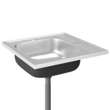 Kuhinjski sudoper srebrni 600x600x155 mm od nehrđajućeg čelika Kuhinjski sudoper srebrni 600x600x155 mm od nehrđajućeg čelika