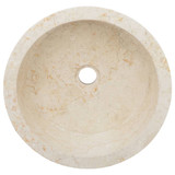 Umivaonik krem Ø 40 x 15 cm mramorni