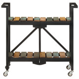 Kuhinjska kolica 87x 36 x 81 cm od masivnog obnovljenog drva