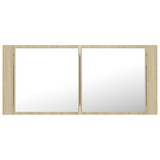 LED kupaonski ormarić s ogledalom boja hrasta 100 x 12 x 45 cm LED kupaonski ormarić s ogledalom boja hrasta 100 x 12 x 45 cm