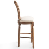 Barske stolice od bijele tkanine 2 kom