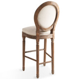 Barske stolice od bijele tkanine 2 kom