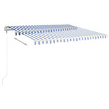 Samostojeća tenda na ručno uvlačenje 400 x 350 cm plavo/bijela