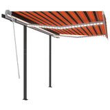Tenda na ručno uvlačenje 3 x 2,5 m narančasto-smeđa